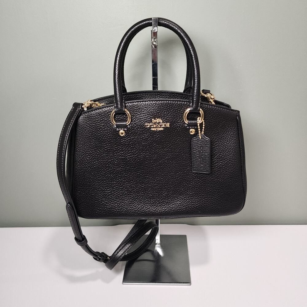 NWT Coach CAL54 Savannah Small Carryall Bag In Leather/Gold/Black